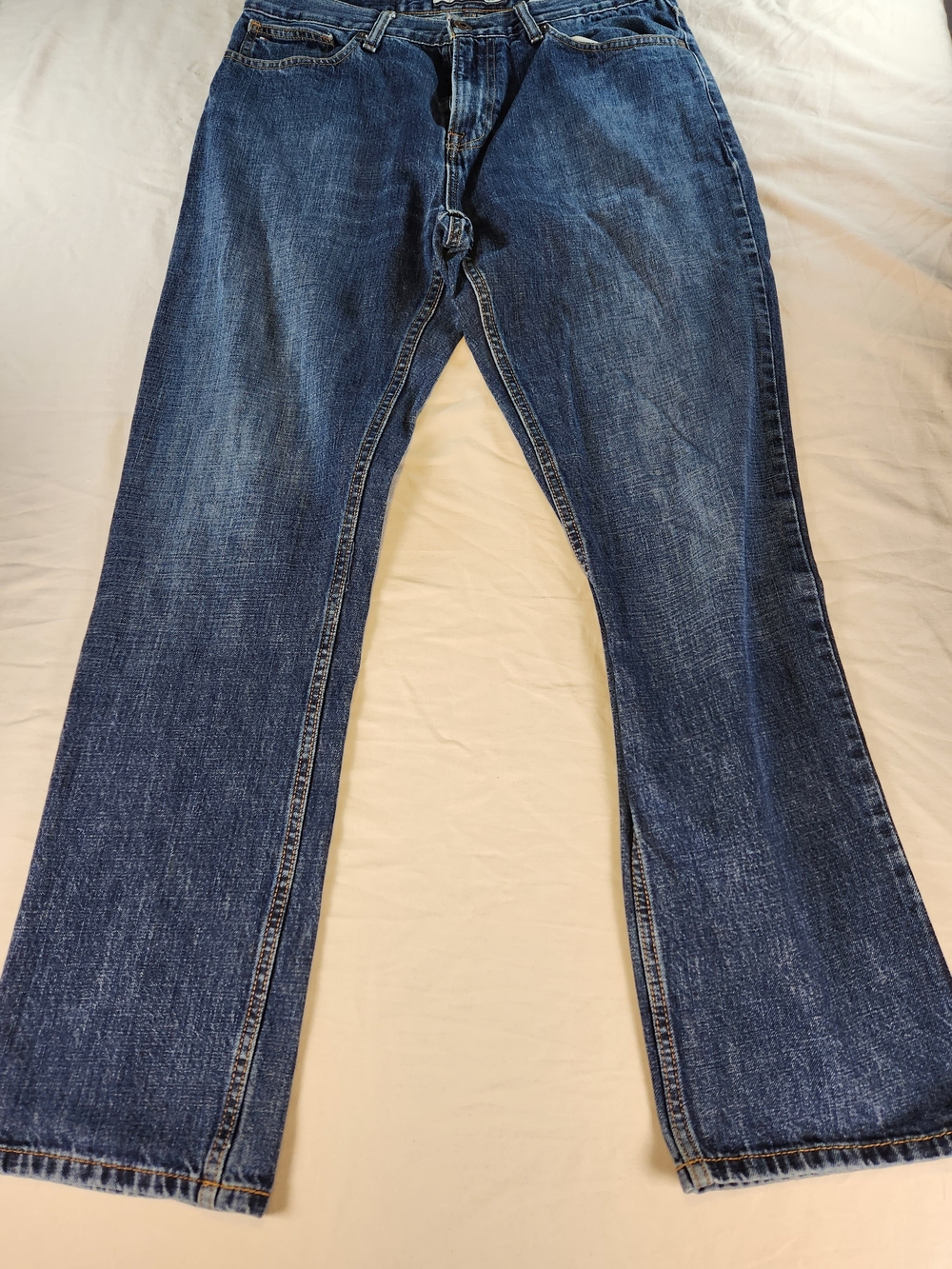 Tommy Hilfiger Straight Blue Denim Medium Wash Regular Fit Men's Jeans 33x32